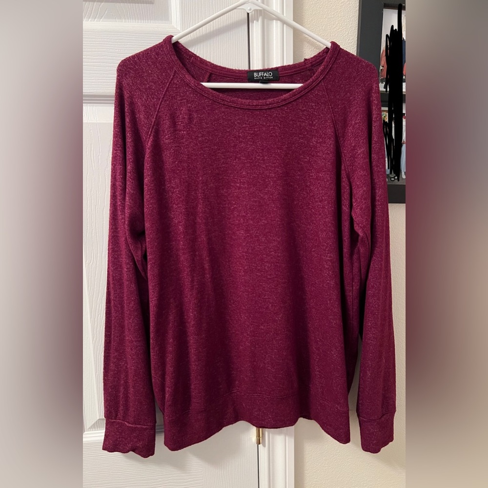 Plum Long sleeve shirt. Size M